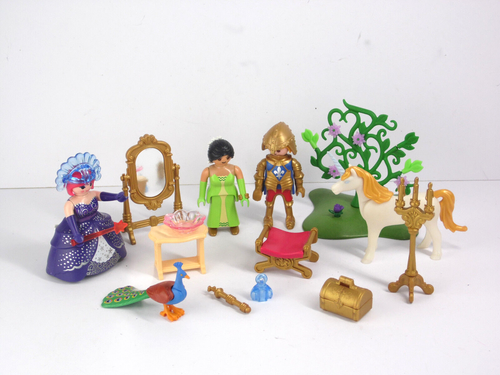 Playmobil Fantasy Magic Unicorn Princess Fairy Set - Golden Knight Castle Palace