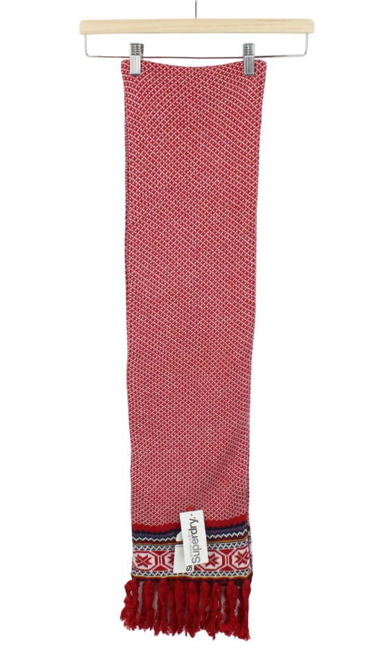 Cachecol longo nórdico Superdry masculino um grande mistura de lã angorá malha alimentada - Imagem 2 de 4