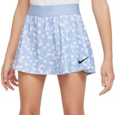 Nike Youth Girls Victory Flouncy Print Skirt in Aluminium/Black/White