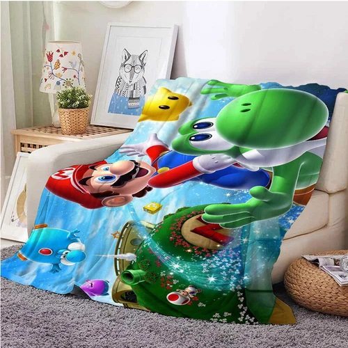 Manta de franela para niños 3D Super Mario sofá dormitorio manta edredón regalo - Imagen 2 de 12