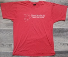 Vtg Screen Stars Best Phoenix Recycling Haden Trash Removal Mens XL Red T Shirt