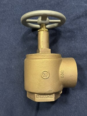 Brass Angle Hose Valve 2-1/2  FNPT x 2-1/2  FNPT, 300 psi *MADE IN USA*