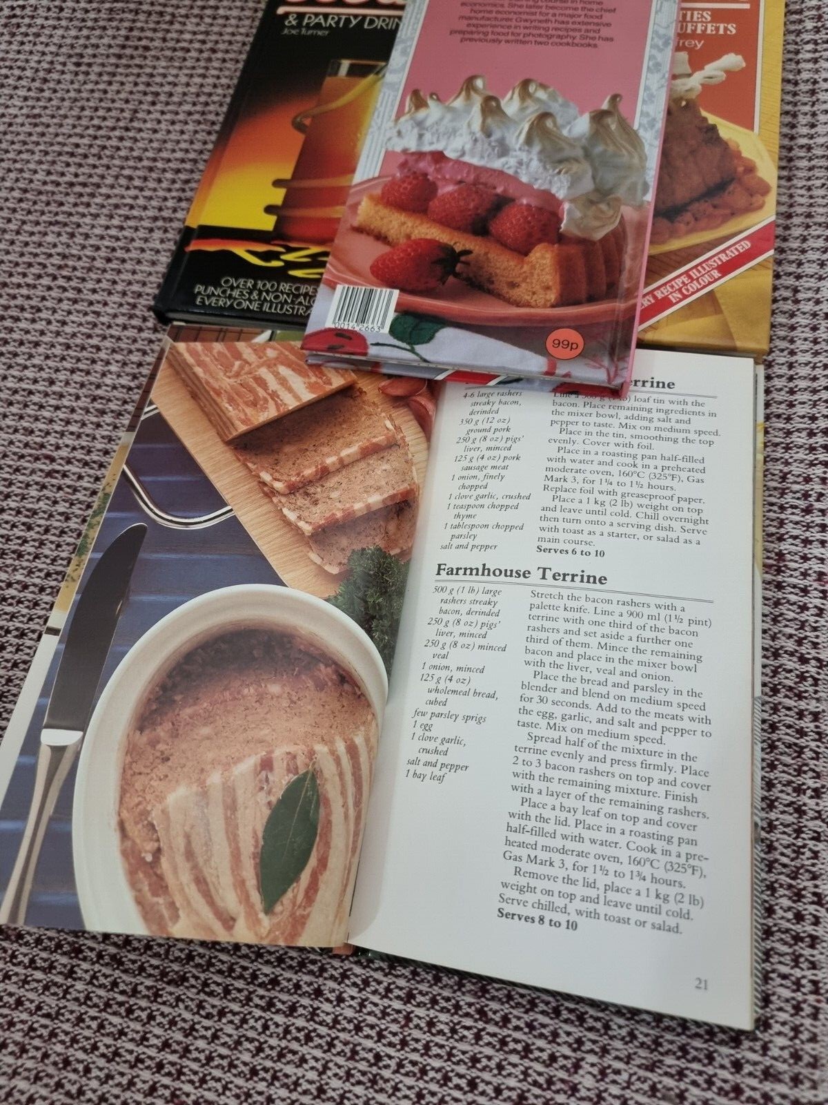 4 Sainsbury books of cooking with eggs/Cocktails/entertaining/mixer