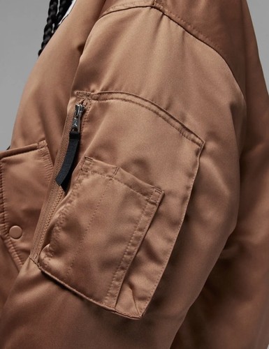NWT $250 Nike Jordan Flight Renegade Bomber Jacket Women's Medium DQ9802-215 NEW - Picture 3 of 4