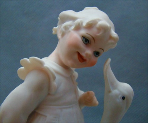 Vintage Capodimonte “Girl with Goose”