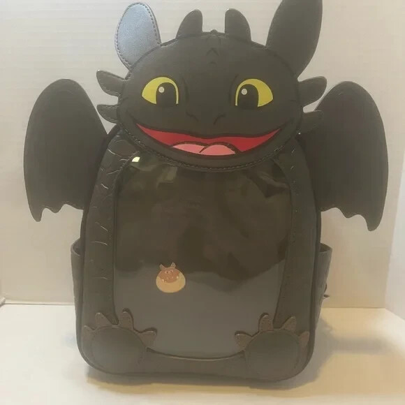 Bioworld How To Train Your Dragon Toothless Pin Collector Mini Backpack How To Train Your Dragon Toothless Pin Collector Mini  main image 2