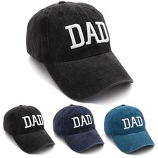 Dad Hats for Men- Fathers Day Birthday Gifts for Dad Husband Papa Him Dad Black