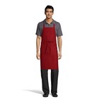 mens Restaurant Bib Apron Red One Size Us