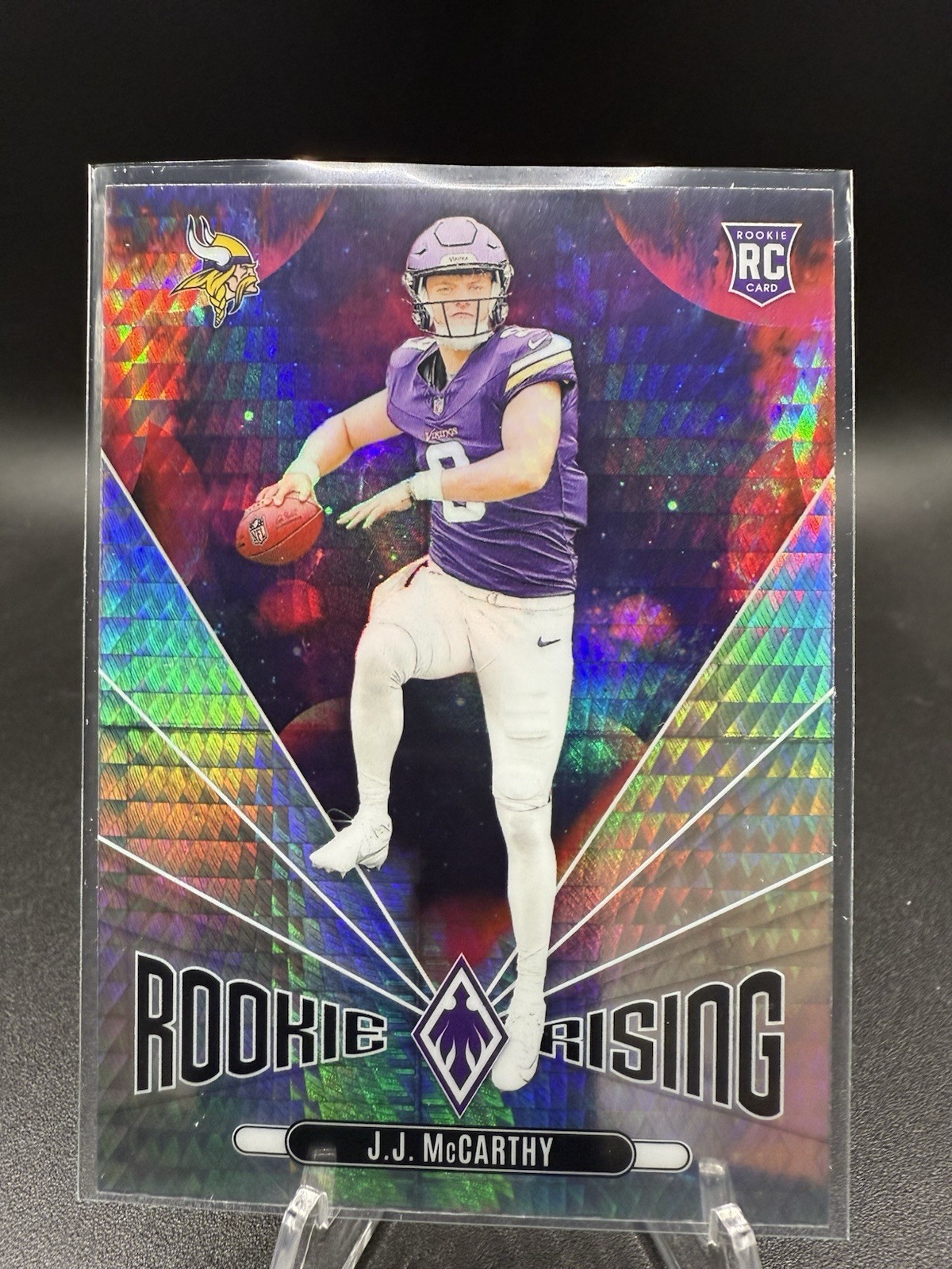 2024 Panini Phoenix - Rookie Rising J.J. McCarthy #RR-JMY Hyper (RC)