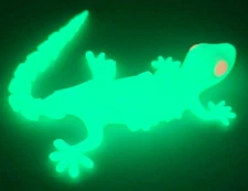Glow In The Dark Lizard With Articulated Tail: 3D Printed.