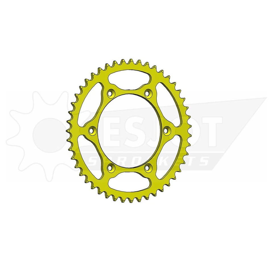 ESJOT 47 Tooth Ultralight Steel Yellow Rear Sprocket for Suzuki DR-Z 250 2001-2 - image 2 of 3