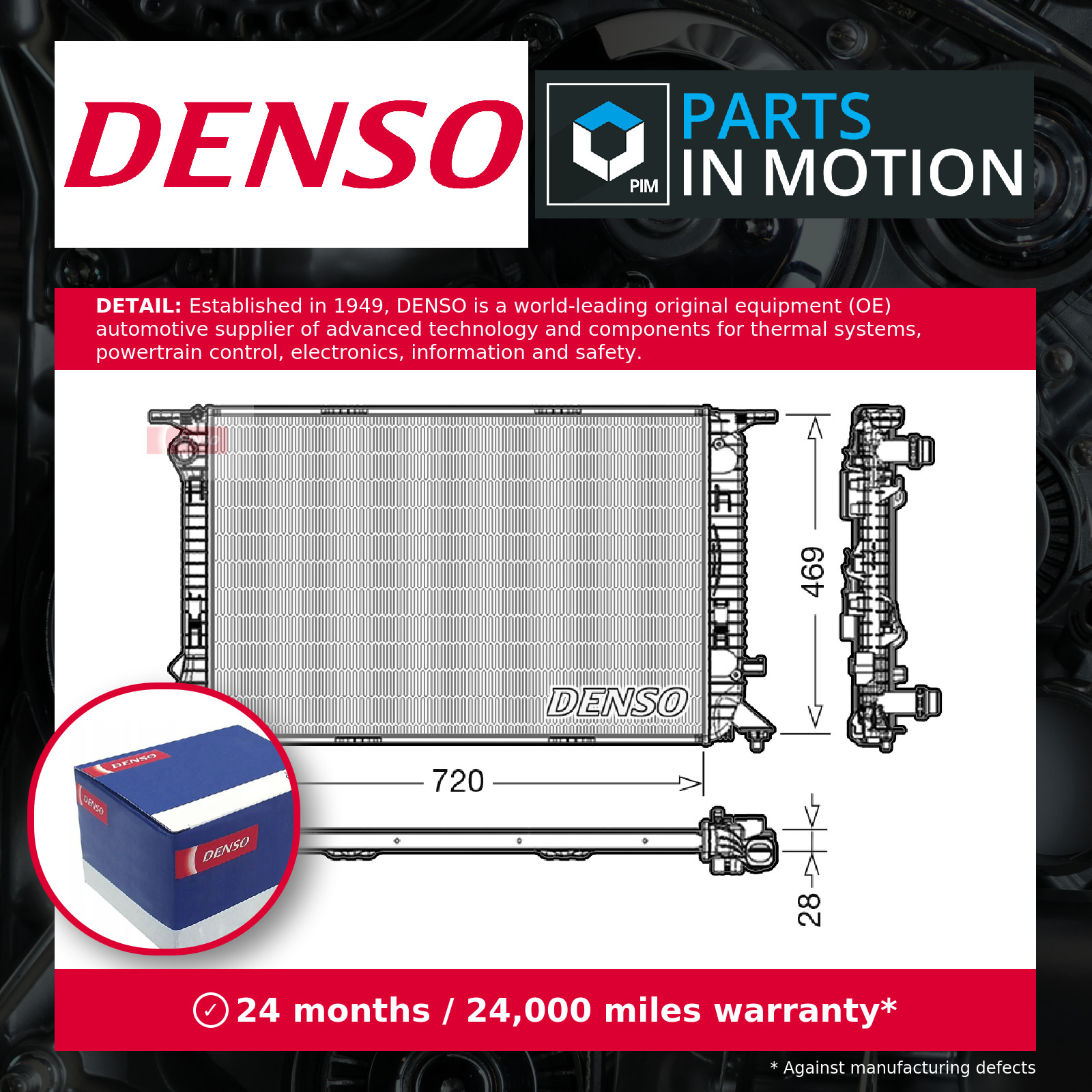 Radiator fits AUDI A4 Allroad B8 2.0 09 to 16 Denso 8K0121251AC 8K0121251L New