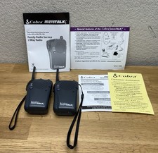 2 X Cobra MicroTalk 1 FRS-100 Portable 2 Way Radio Walkie Talkie Manual Tested