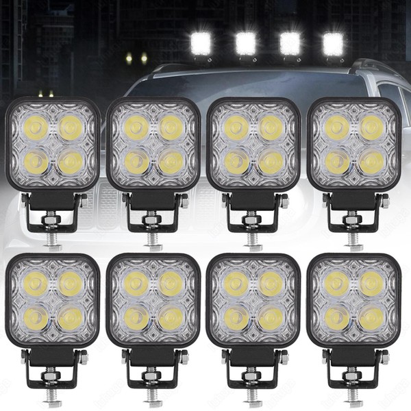 8X 12W Auto LED Arbeitsscheinwerfer 12/24V Scheinwerfer Offroad Lightbar SUV LKW-image