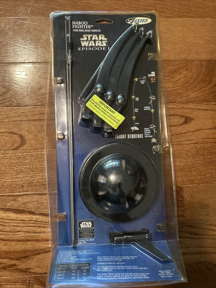 Star Wars Episodio 1 Naboo Fighter Modelo Volador Cohete Starter Kit De Colección 1999 Foto 2 de 4