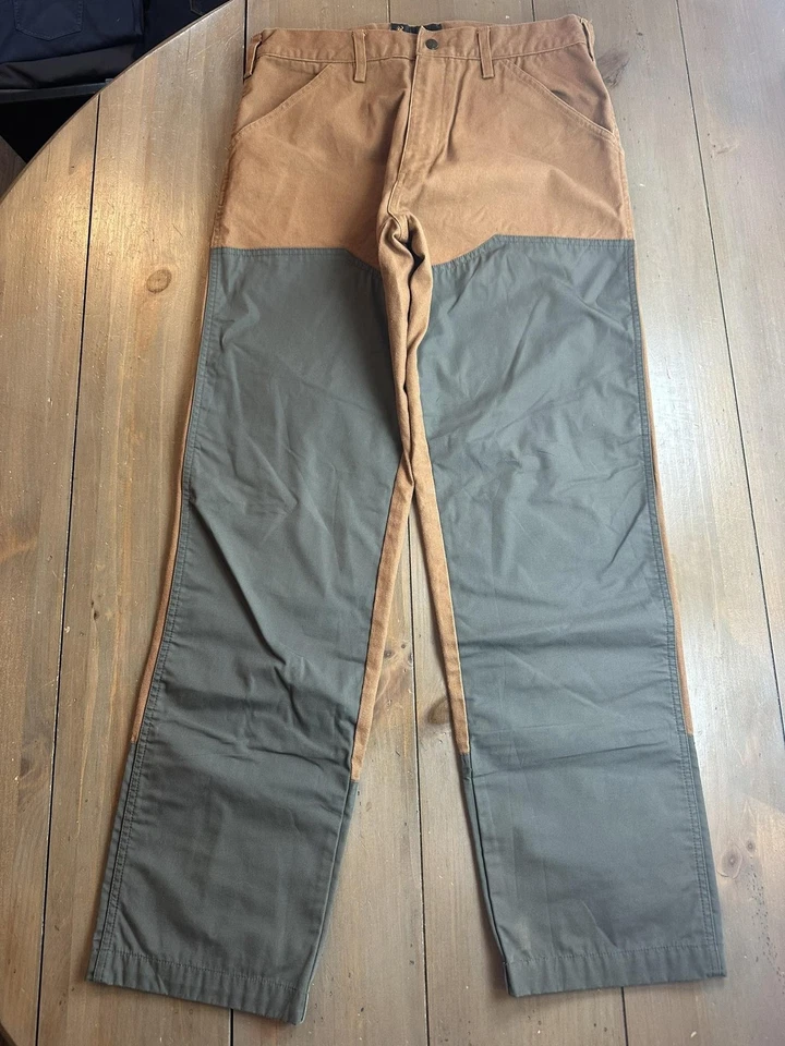 Брюки коричневые мужские 34x32 коричневые оливковые возвышенности охотничья щетка усиленный холст - Изображение 2 из 4