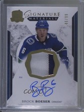 2017 Upper Deck The Cup Signature Materials 46/99 Brock Boeser #SP-BB Auto 3xv