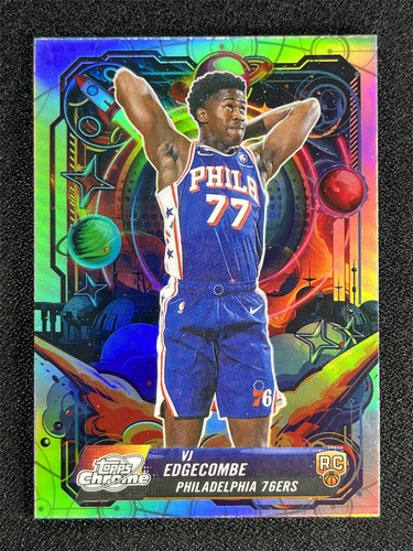 2025-26 Topps Cosmic Chrome Vj Edgecombe Propulsion Silver Refractor Rookie RC