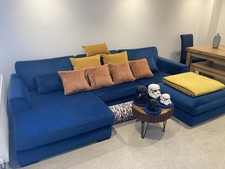 1 Year Old DFS Sofa in Royal Blue 