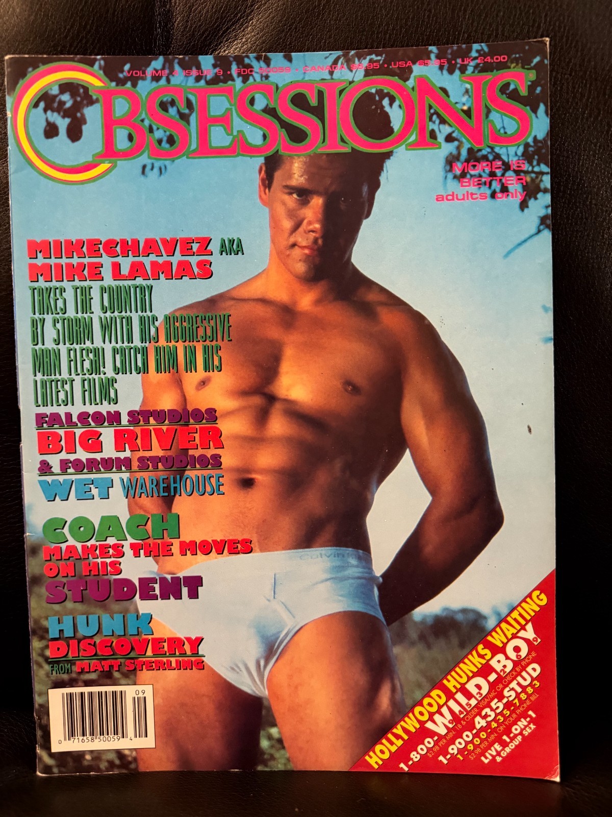 Obsessions Magazine 9/95 vintage gay interest male pinups