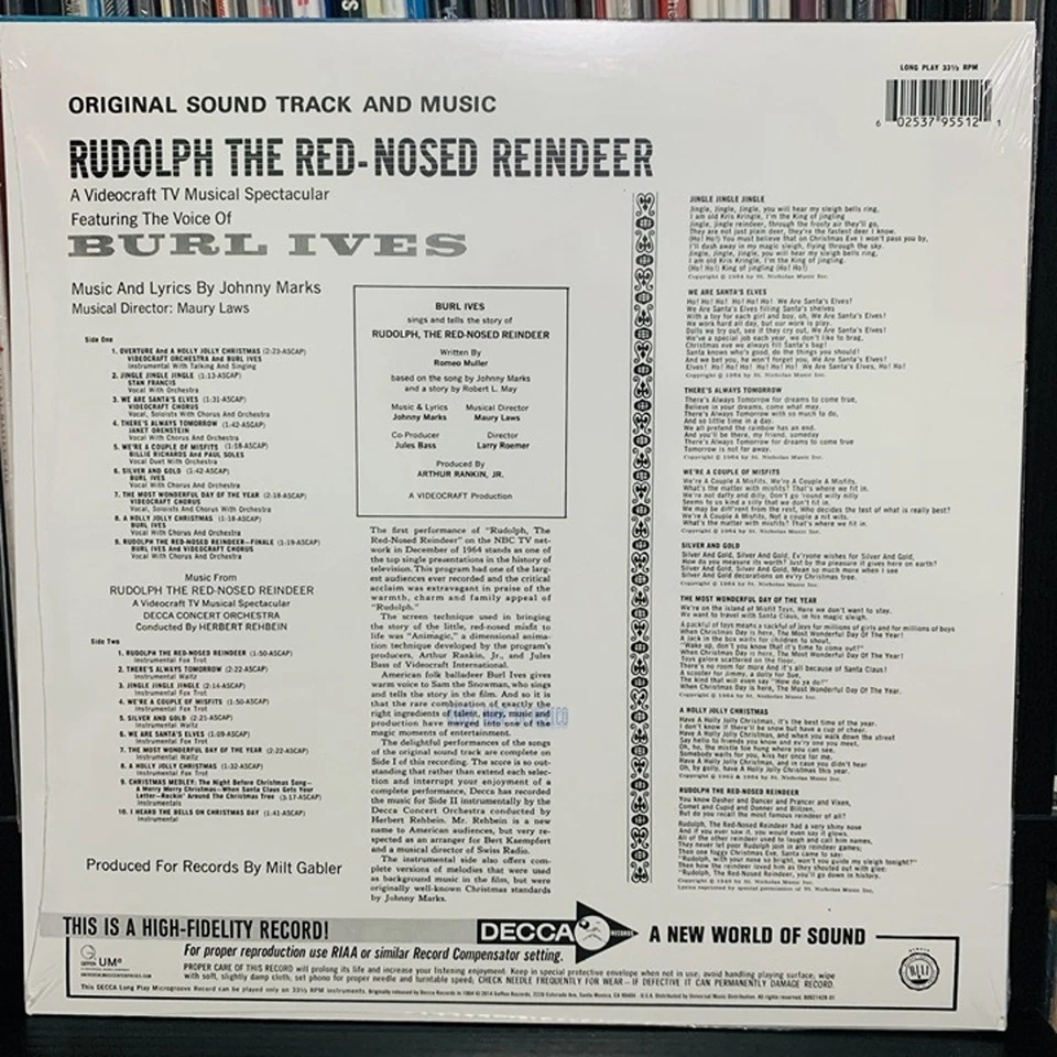 Burl Ives – Soundtrack & Music From Rudolph The Red Nosed Reindeer Vinyl LP OST - Image 2 of 2