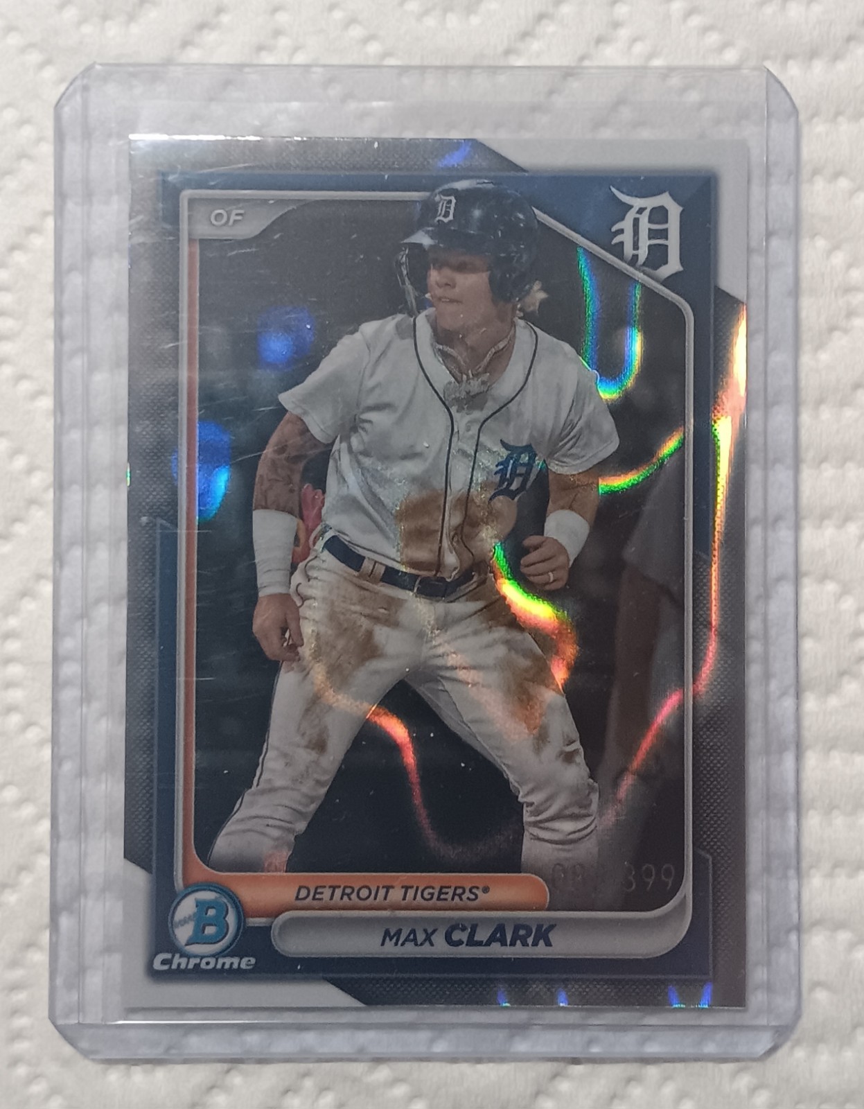 MAX CLARK 2024 Bowman Chrome Silver Lava Refractor /399 #BCP-74 Tigers -HD
