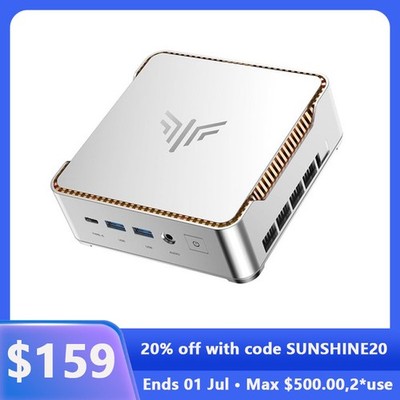 KAMRUI P2 4K Mini PC, AMD Ryzen Embedded R2544, 8GB DDR4 256GB SSD Mini Computer
