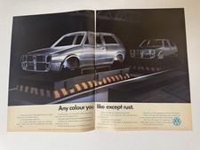 Original Vintage 1986 MK2 VW Golf ‘No Rust ‘Magazine Advert Poster Garage Retro