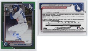 2024 Bowman Chrome Prospect Auto Green Refractor /99 Emil Morales #CPA-EM Auto