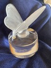 CRISTAL FRANCE BUTTERFLY FROSTED/CLEAR PAPERWEIGHT SIGNED 3.25" x 2.75” — photo 5