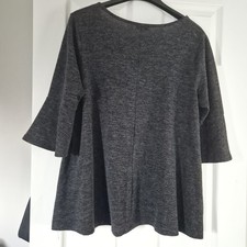 Maternity Grey Top Tunic UK Size 16 Bell Sleeves Papaya Excellent Condition VGC