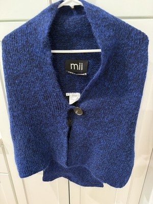 Mii Collection Women s Sleeveless Vest Dans L espace Size M Blue Button Up EUC