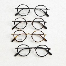 Retro Round Spectacles Clear Lens Classical Titanium Eyeglasses Frame Trendy