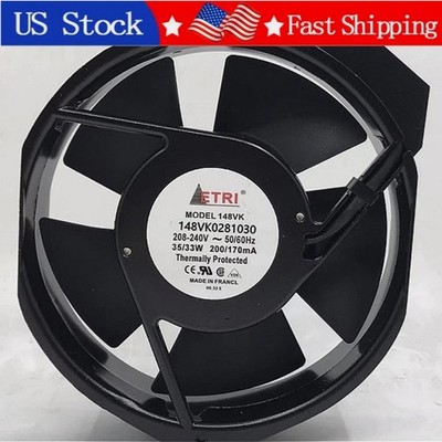1PCS New ETRI 148VK0281030 208-240V 35/33W Full Metal Cooling Fan  Fast Delivery