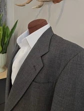 🇺🇲 Hart Schaffner Marx Two Button Wool Sports Code Made In USA 41R Gray...