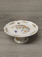 Aynsley Cottage Garden Fine Bone China Kuchenst&auml;nder mit Fu&szlig; Blumen Schmetterling in Schachtel