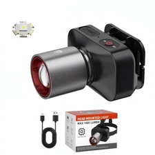 Super Bright LED Zoom Head Lamp USB Rechargeable Head Light Head Torch.