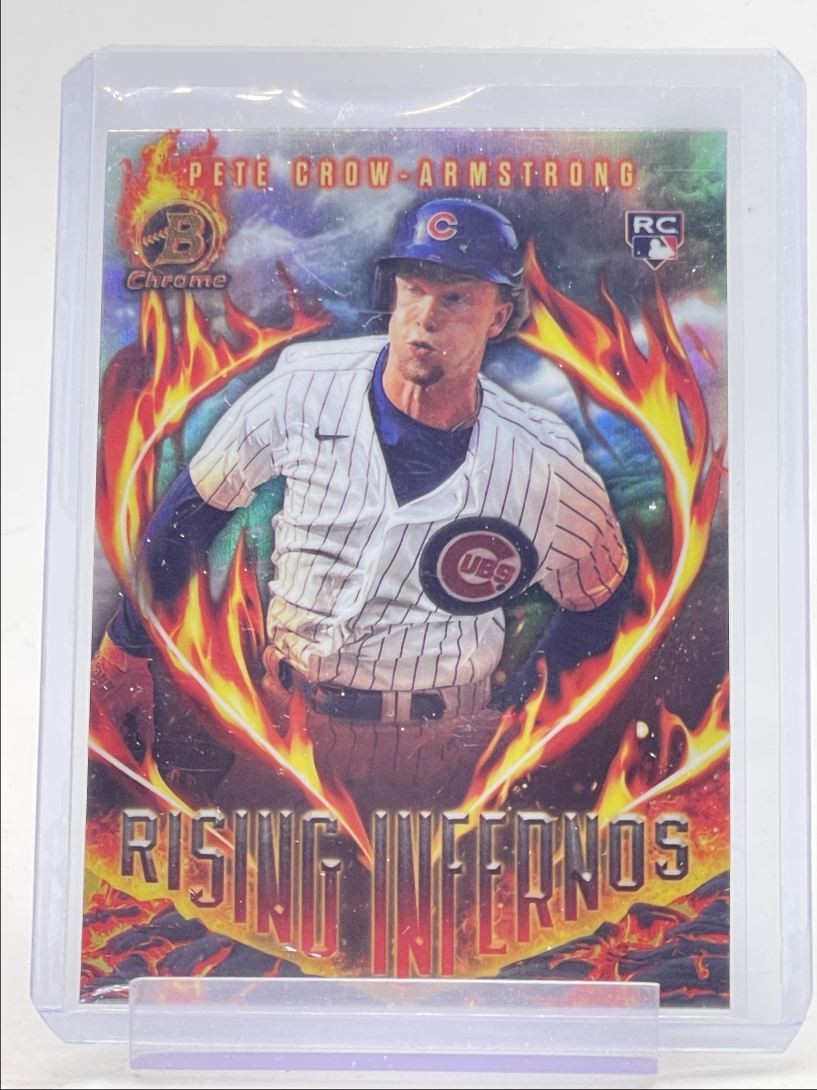 PETE CROW-ARMSTRONG 2024 BOWMAN CHROME ROOKIE RISING INFERNOS RC Q5360