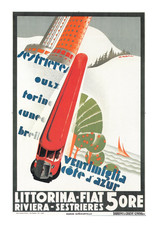 SESTRIERE LITTORINA FIAT OULX TORINO CUNEO - cm. 31x42 - POSTER formato A3