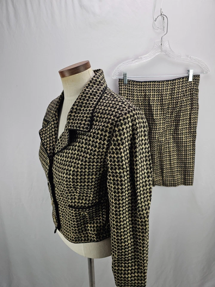 Barami Mujer Negro y Dorado Falda Traje Chaqueta 12 Falda 10 Foto 3 de 4