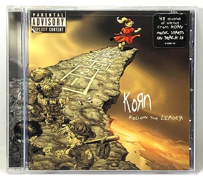 KORN  Follow the Leader  (CD, 1998)  1st Edition, P.A., Stickered, VG Cond, CIB