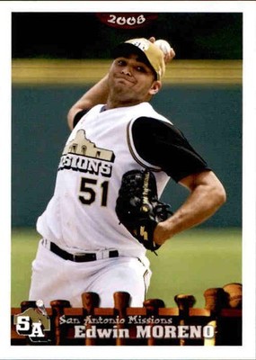 2008 San Antonio Missions Grandstand #14 Edwin Moreno El Mojan Venezuela VZ Card