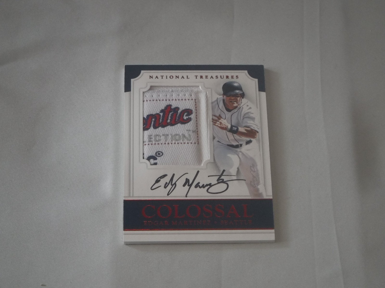 EDGAR MARTINEZ 2017 PANINI NATIONAL TREASURES JERSEY PRIME AUTO 1/1 MARINERS view 1