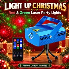 RGB LED Laser Party Lights, Sound Activated Disco Stage Projector Remote Control