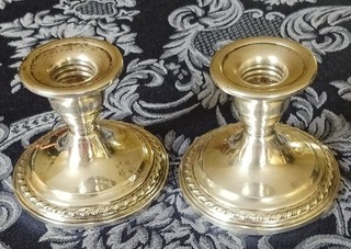 La Pierre coppia di candelabri portacandele in argento sterling (.925)