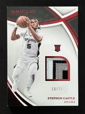 2024-25 Immaculate Collection Stephon Castle Ruby Patch Jersey RC Rookie /25
