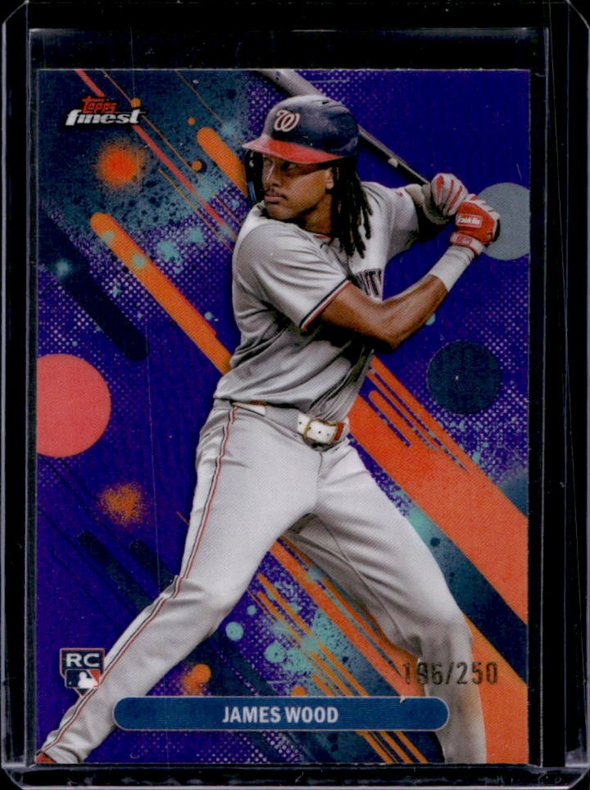 2025 Finest James Wood Common RC Purple Refractor #196/250 Nationals