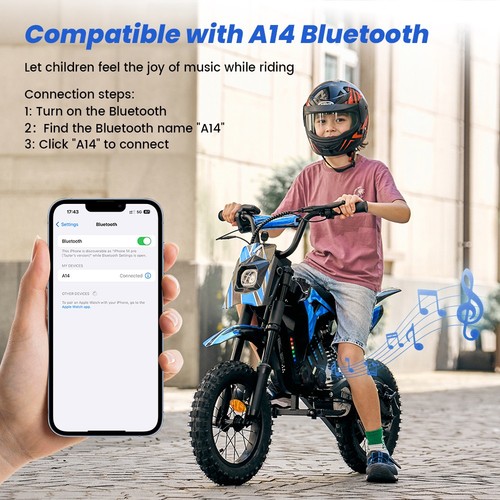 Kinder Crossbike Elektro Kindermotorrad Motocrossbike 5+Jahre mit Bluetooth DE - Bild 8 von 23