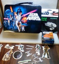 Star Wars Lot, Metal Lunchbox, 3d Puzzle, Magnets,MicroMystery Vechicle W/Figure