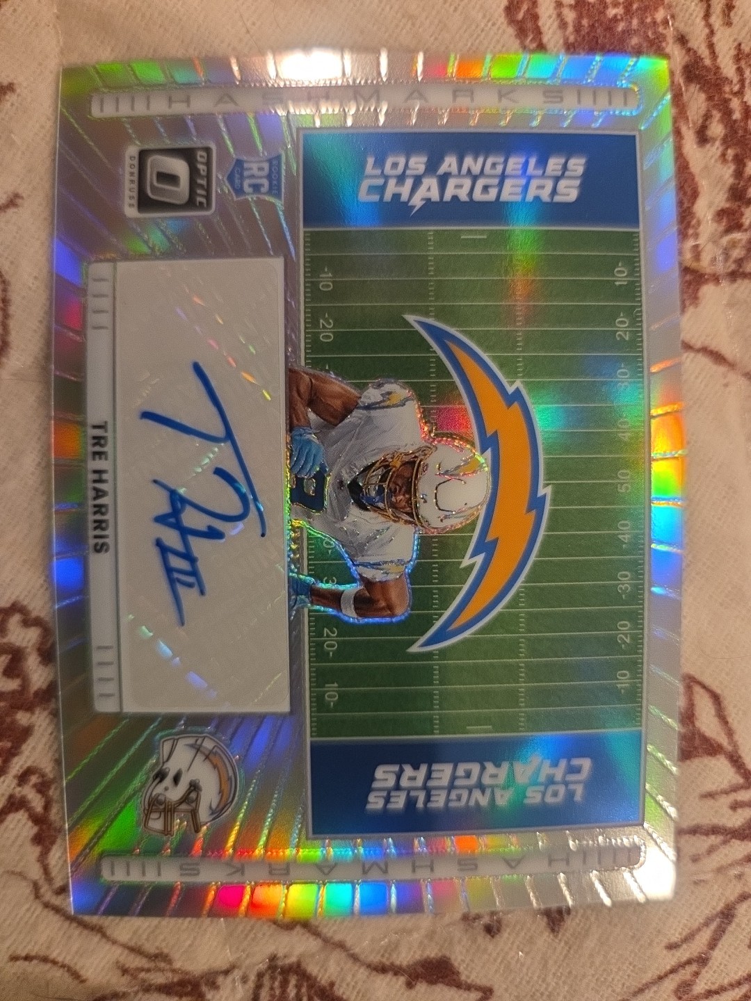 2025 Donruss Optic Hashmarks Silver Rookie #HM-TH TRE HARRIS Chargers (RC) Auto